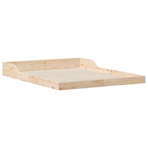 vidaXL Cadre de lit Marron 150 x 200 cm Bois massif en pin