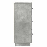 vidaXL Armoire à tiroirs Gris béton 33 x 34 5 x 87 cm