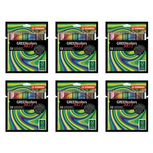 Etui de 24 crayons de couleur GreenColors Arty hexagonal en bois mine 3mm x 6 STABILO