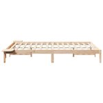 vidaXL Cadre de lit avec tables de chevet Naturel 160 x 210 cm