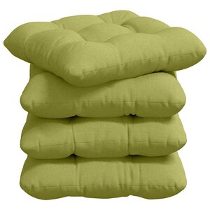 vidaXL Coussins de siège 4 pc Tissu Vert clair 40 x 40 x 12 cm