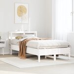 vidaXL Cadre de lit sans matelas blanc 120x190 cm bois de pin massif