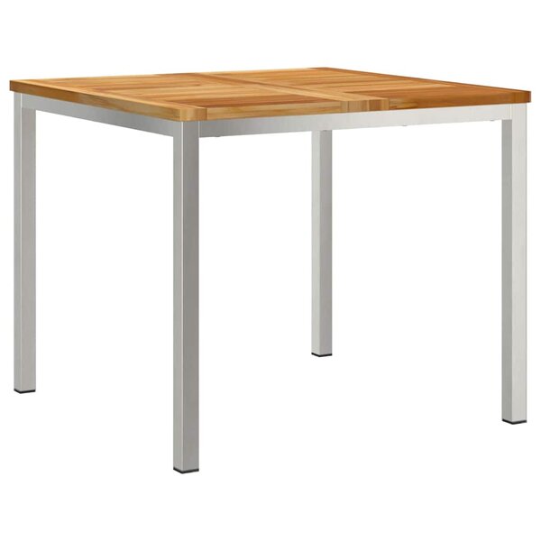 vidaXL Table à manger d'extérieur Marron Bois de teck solide