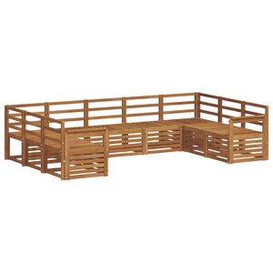 vidaXL Ensemble de canapés d'extérieur 9 pc Naturel
