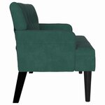 vidaXL Banc Chesterfield Vert foncé 112 x 65.5 x 75 cm Velours