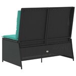 vidaXL Banc de jardin Noir polyrotin