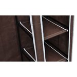vidaXL Garde-robe en tissu 2 Pièces Marron