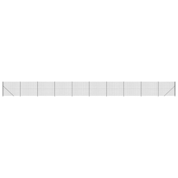 vidaXL Clôture en treillis métallique avec bride anthracite 2x25 m