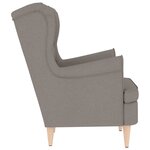 vidaXL Fauteuil taupe 74x84x100 cm tissu