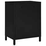 vidaXL Table de chevet Noir 40x30x54 5 cm Acier et verre