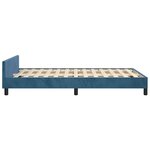 vidaXL Cadre de lit sans matelas bleu foncé 120x200 cm velours