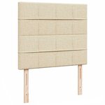 vidaXL Cadre de lit ottoman avec matelas crème 120x200cm tissu
