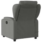 vidaXL Fauteuil de massage inclinable Gris foncé Tissu
