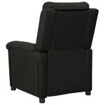 vidaXL Fauteuil inclinable électrique Noir Tissu
