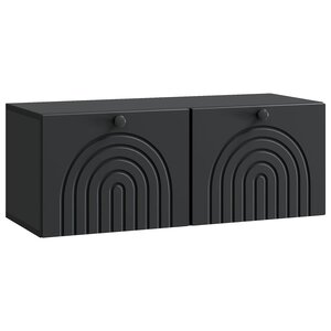 vidaXL Meuble TV mural Noir 78 5 x 31 x 30 cm Bois d'ingénierie