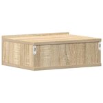 vidaXL Tables de chevet flottantes 2 Pièces Chêne sonoma Bois ingénierie