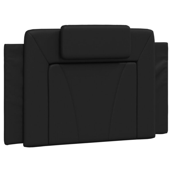 vidaXL Coussin de tête de lit noir 90 cm similicuir