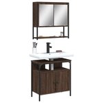 vidaXL Ensemble de meubles de salle de bain 2 Pièces Chêne marron