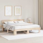 vidaXL Cadre de lit Marron 180 x 200 cm Bois massif en pin