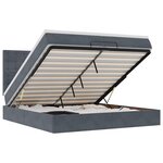 vidaXL Cadre de lit ottoman avec matelas gris foncé 200x200 cm velours