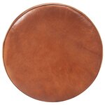 vidaXL Tabourets de bar lot de 2 marron cuir véritable