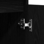 vidaXL Buffet avec tiroirs chêne noir 100 5x35x76 cm bois d'ingénierie