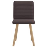 vidaXL Chaises à manger lot de 2 marron foncé tissu