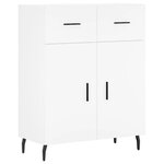 vidaXL Buffet haut Blanc 69 5x34x180 cm Bois d'ingénierie