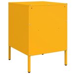 vidaXL Table de chevet jaune moutarde 36x39x50 5 cm acier