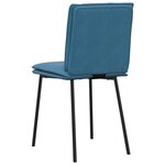 vidaXL Chaises à manger lot de 4 Bleu Velours