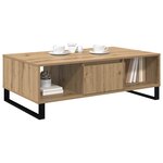 vidaXL Table basse Chêne artisanal 104 x 60 x 35 cm Bois d'ingénierie