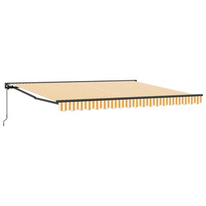 vidaXL Cadre d'auvent Jaune et blanc 400 × 300 cm