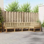 vidaXL Ensemble de canapés d'extérieur 4 pc Blanc et Beige Polyester