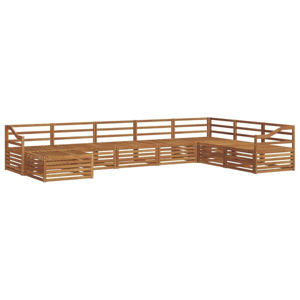 vidaXL Ensemble de canapés d'extérieur 8 pc Naturel