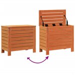 vidaXL Repose-pied de jardin cire marron 62x31 5x52 cm bois pin massif