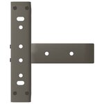 vidaXL Pieds de table basse en T  2 pièces  noir  30 x 25 x (30-31) cm  acier