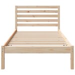 vidaXL Cadre de lit Marron 75 x 190 cm Bois massif en pin