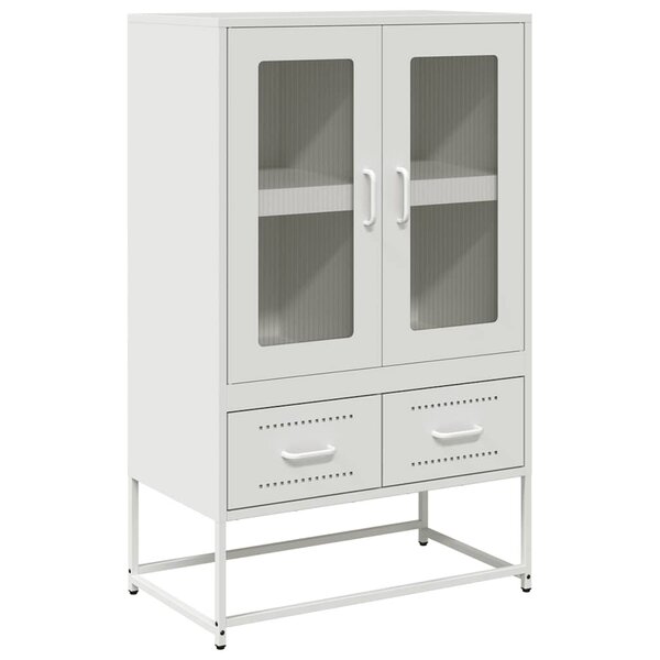 vidaXL Buffet haut blanc 68x39x111 5 cm acier