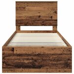 vidaXL Cadre de lit Bois ancien 90 x 190 cm Bois de pin massif