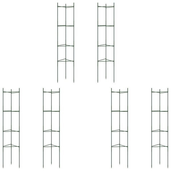 vidaXL Cages à tomates 6 Pièces 154 cm acier et PP