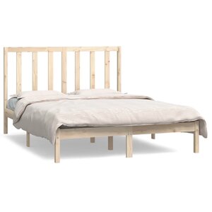 vidaXL Cadre de lit sans matelas 135x190 cm bois de pin massif