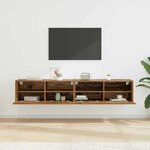 vidaXL Meubles TV muraux 2 Pièces Bois Ancien 80 x 30 x 30 cm