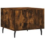 vidaXL Tables basses 2 Pièces chêne fumé 50x50x40 cm bois d'ingénierie