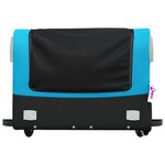 vidaXL Remorque de vélo noir et bleu 45 kg fer