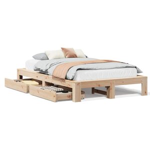 vidaXL Cadre de lit sans matelas 120x190 cm bois de pin massif