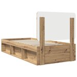 vidaXL Cadre de lit Chêne artisan 75 x 190 cm Bois de pin massif