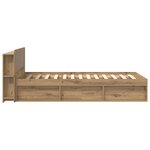 vidaXL Cadre de lit avec rangement Chêne artisanal 90 x 190 cm