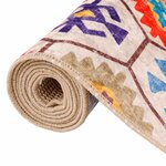 vidaXL Tapis lavable multicolore 80x150 cm antidérapant