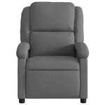 vidaXL Fauteuil inclinable électrique Gris foncé Tissu