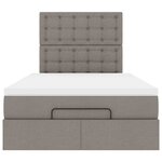 VidaXL Cadre de lit ottoman avec matelas taupe 120x190 cm tissu